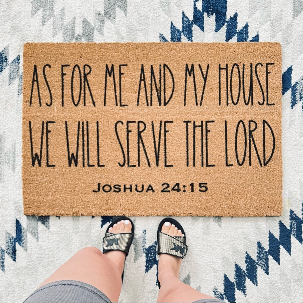 We Will Serve The Lord Doormat
